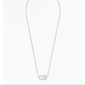 Elisa Silver Pendant Necklace In White